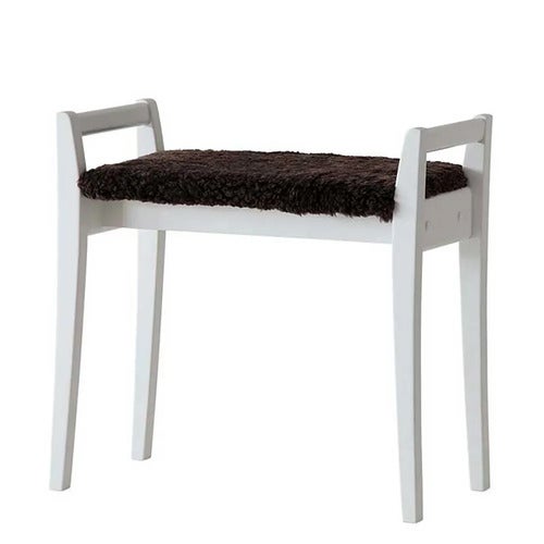 Meja Krakk Hvitlakkert bjørk/safeskinn brun