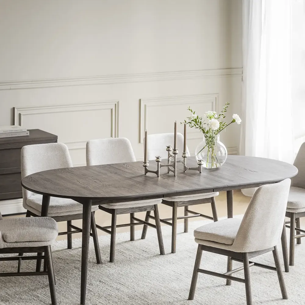 Tyler oval spisebord 170-210x705 cm brun eik