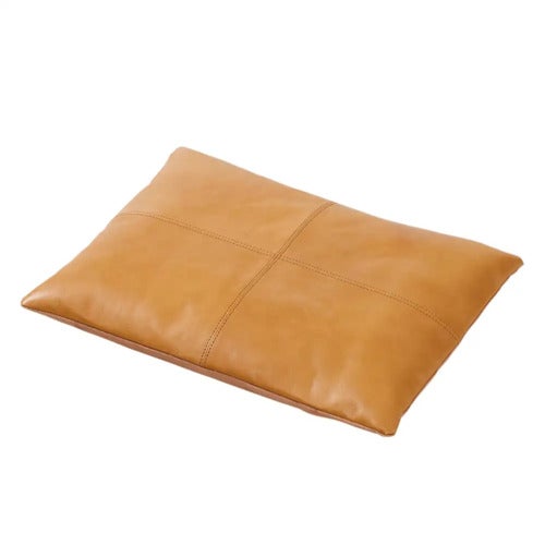 Rib Pude Brun læder