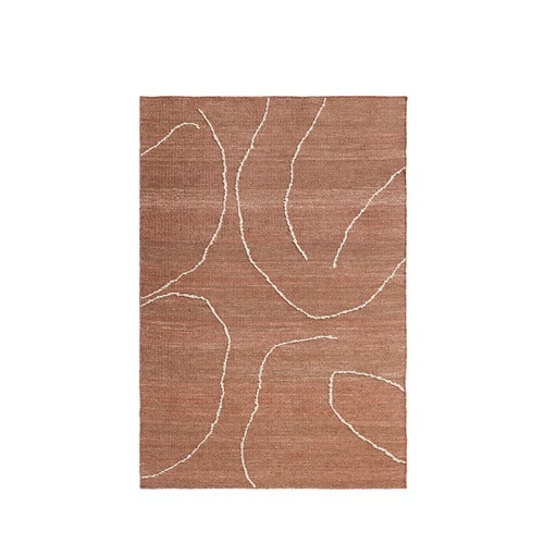Håndvevd Teppe i Jute Gesso Terracotta 140x200 cm