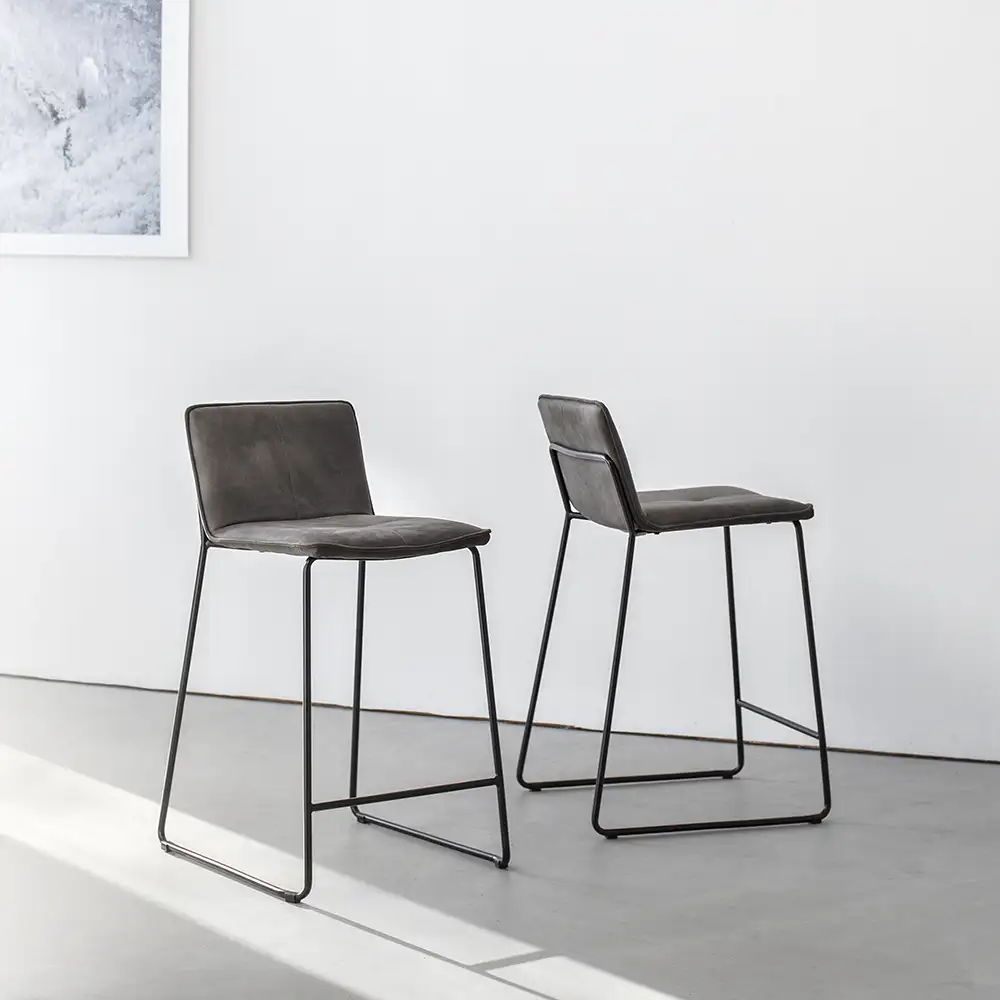 Elvis Barstol mörkgrå 2-pakning