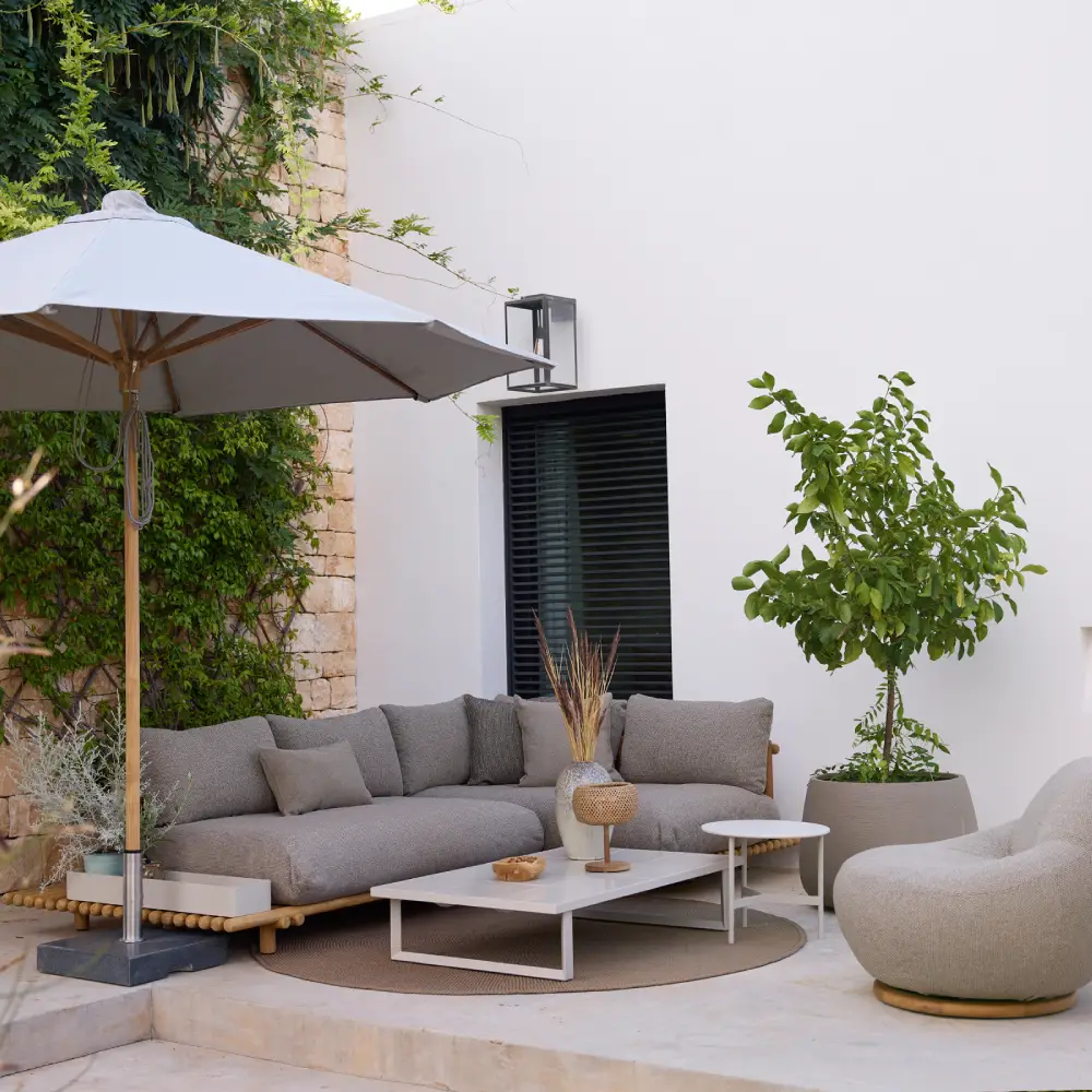 Gem lenestol m/teak dreie Sand, AirTouch