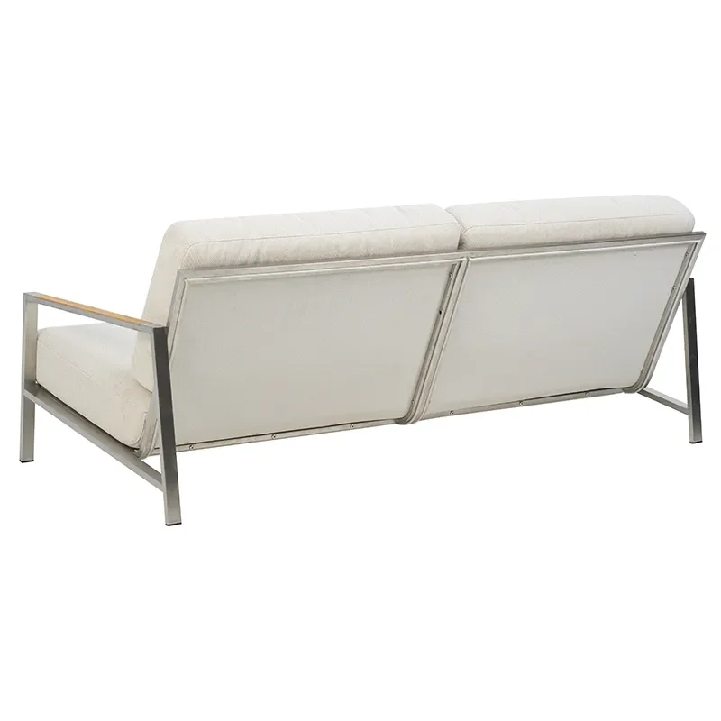 Naos 2,5-seters sofa  Stainless steel / Dot beige