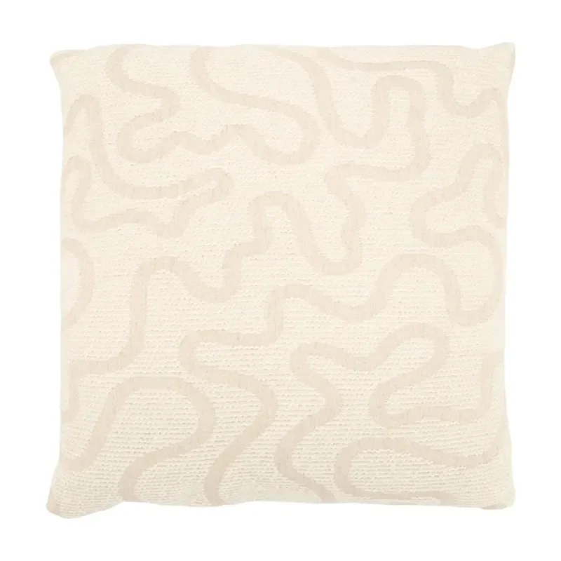 Vev pute 45x45x12 cm polyester beige