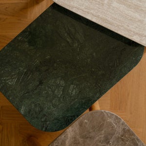 Paff Lavt sidebord i eik/Green Marble
