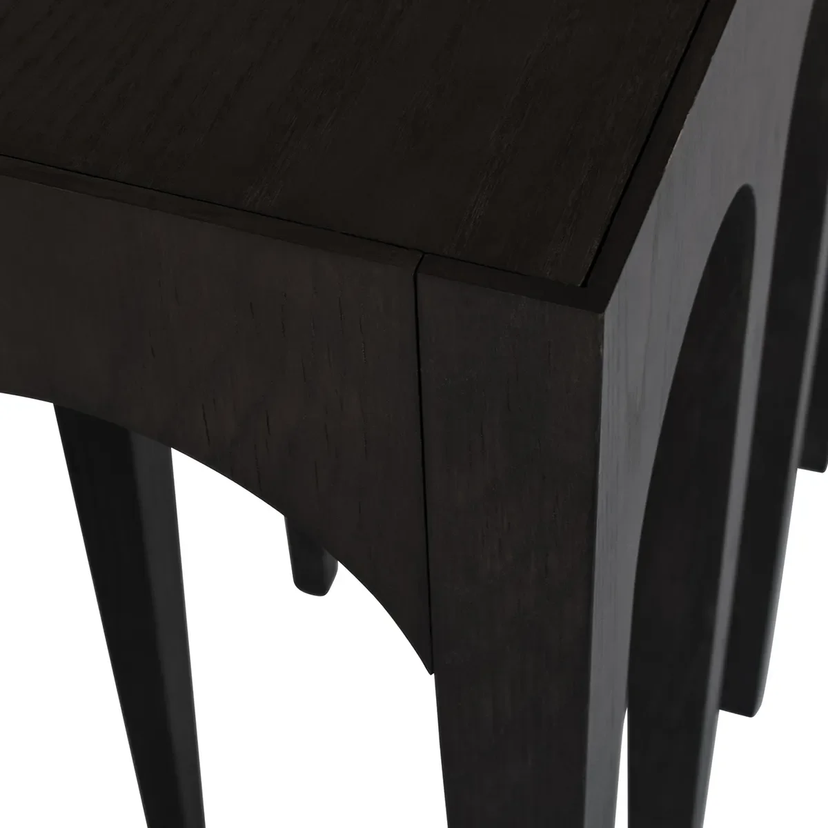 Bow konsollbord, liten - Coffee Black Oak