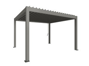 Pergola størrelse 4 x 3,5 metallic quartz grå