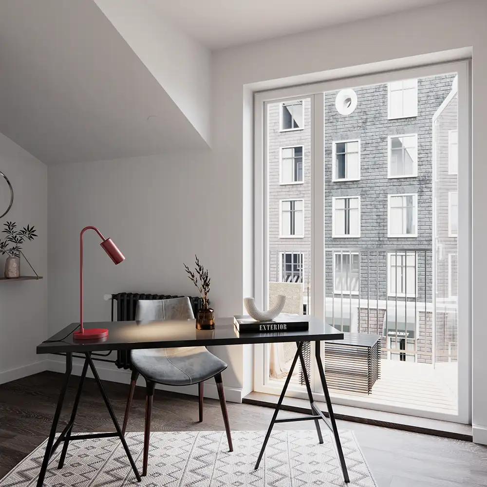 Curve Bordlampa Rød