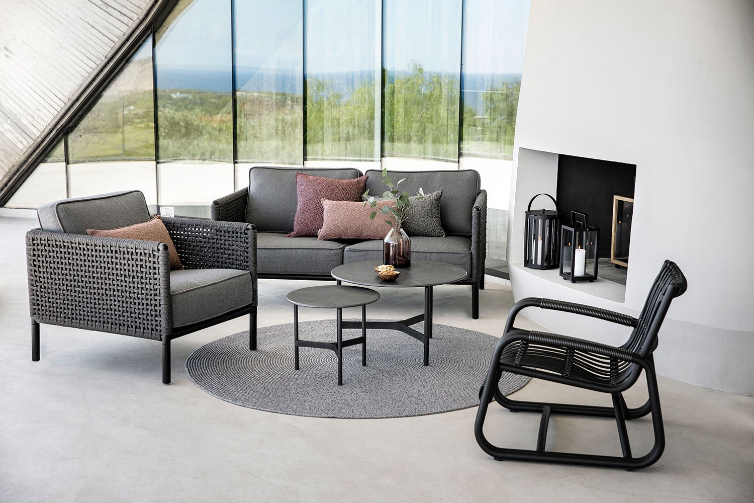 Encore 2-seters sofa Dark Grey/Lava Grey 