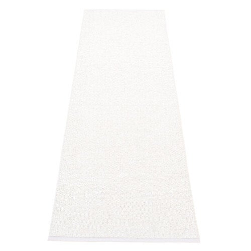 Svea matte 70x240 cm white metallic / white 