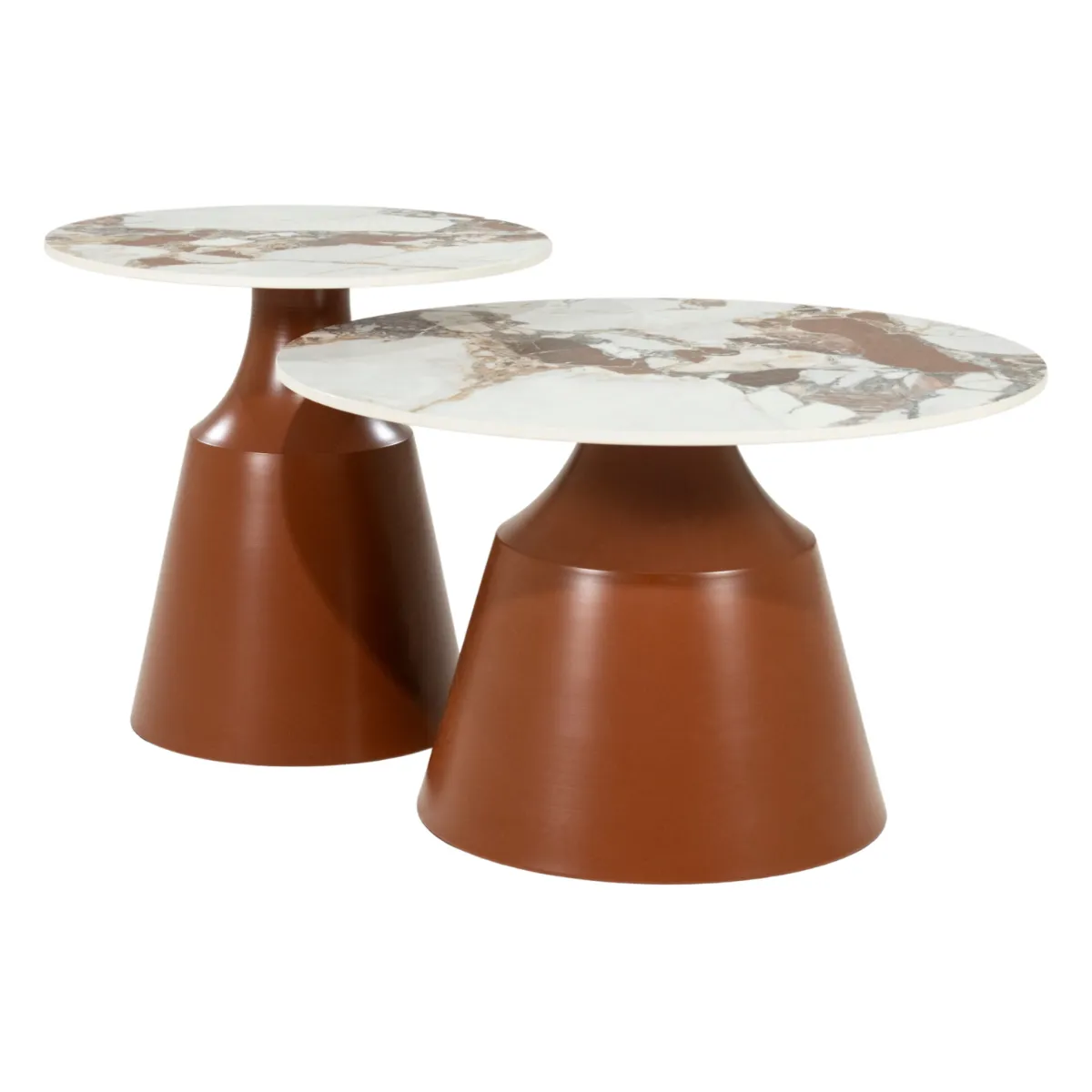 Roka ( set of 2) sofabord 70x70x43 cm / 50x50x50 cm brun