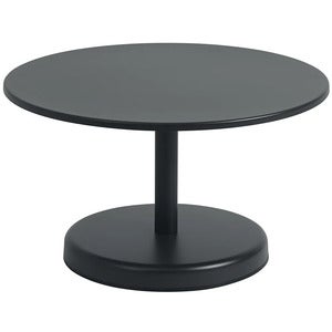 Linear Steel Salongbord Ø70 cm Anthracite Black 