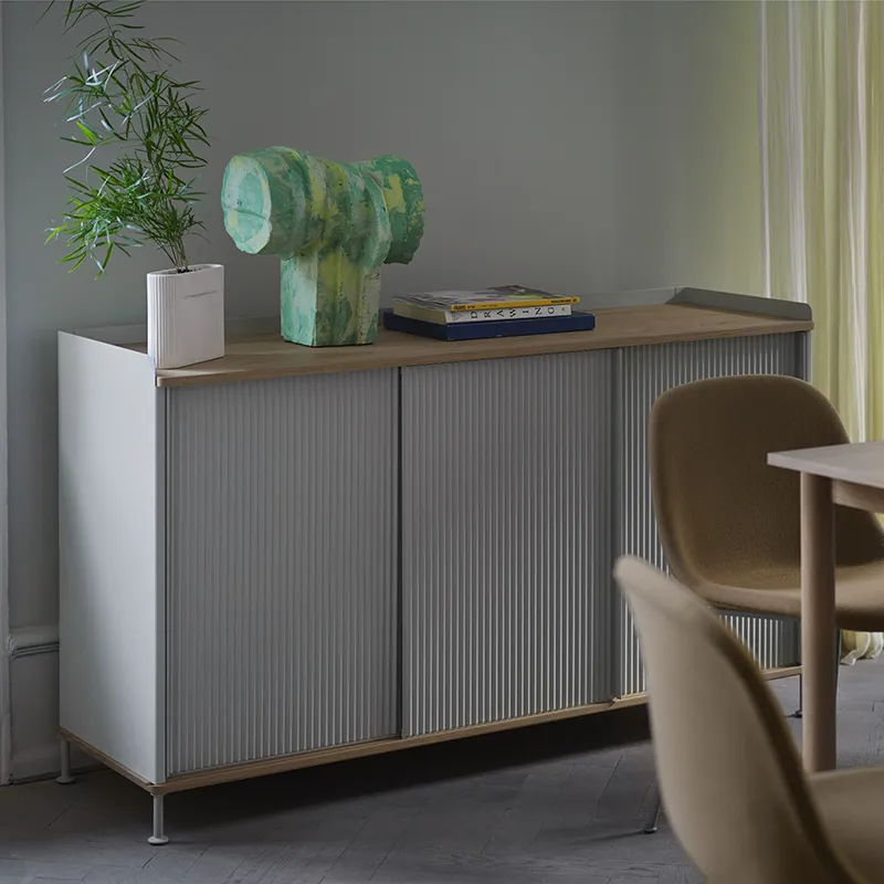 Enfold skjenk 148 x 45 cm  - oiled oak Grey