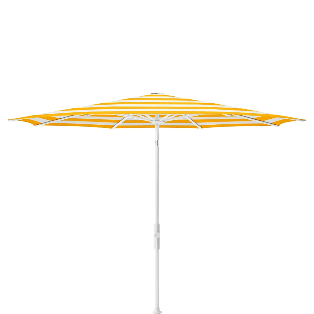 Glatz, Twist 270 cm parasoll matt white Kat.5 624 Yellow Stripe