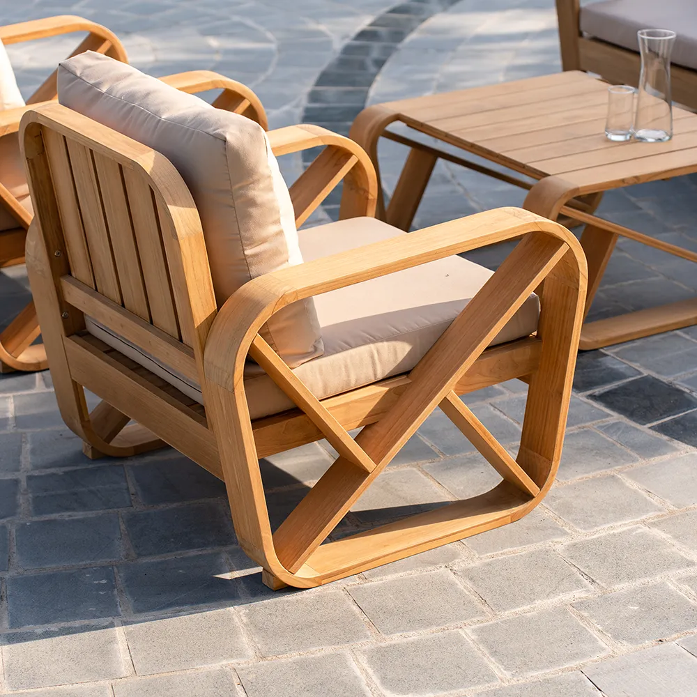 Bålamöllan loungestol inkl. puter blå