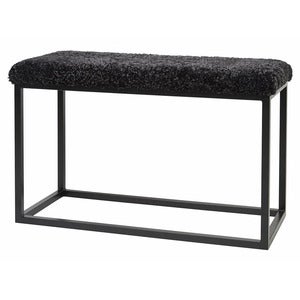 Palle Benk saueskinn 80x35 cm Darkgrey/black