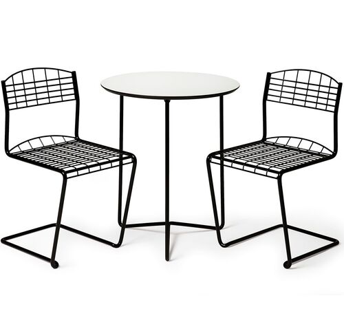 Hight Tech cafégruppe svart Grythyttan Stålmöbler