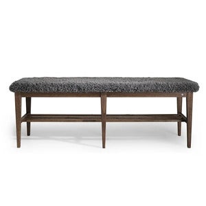 Nadja benk 130 cm Brunoljet ask/safeskinn look Grå