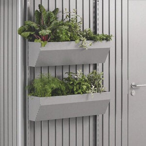 Floraboard Garden shed avantgarde/highline/panorama quarter grey Biohort