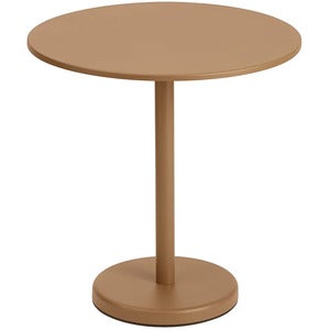 Linear Steel Bistrobord Ø70 cm Burnt Orange 