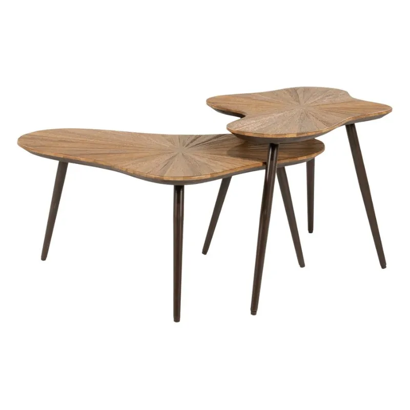 By-Boo, Loma ( set of 2) 78x57x35 cm / 76x49x43 cm teak natur