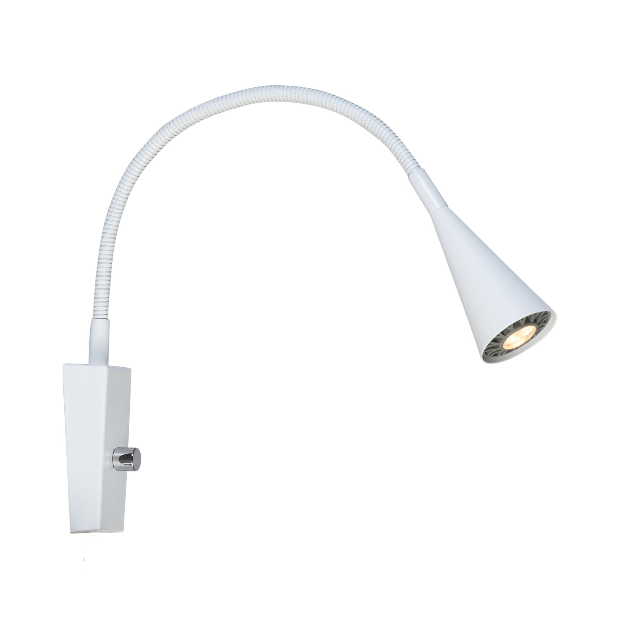 Ledro Vegglampe Matt hvit Mr16 Inkl. lyskilde