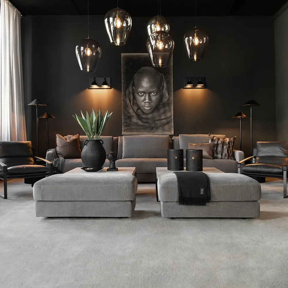 Twin gulvlampe antikk bronse