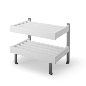 Nadja skohylle hvitlakkert bjørk/grunnstål