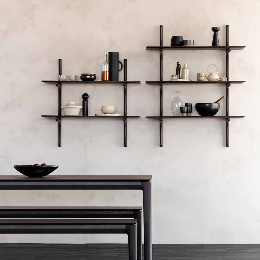 Bok Benk 35x166 cm Brunlakkert eik