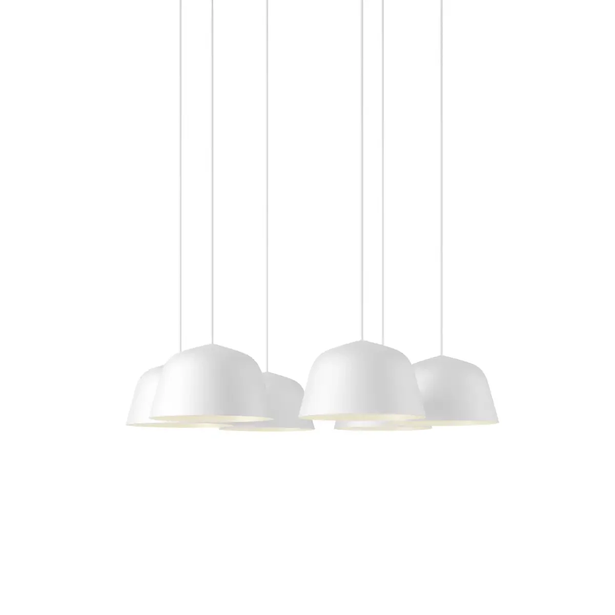 Muuto, Ambit Pendant Cluster - Ø25 - 6 - White / White Muuto