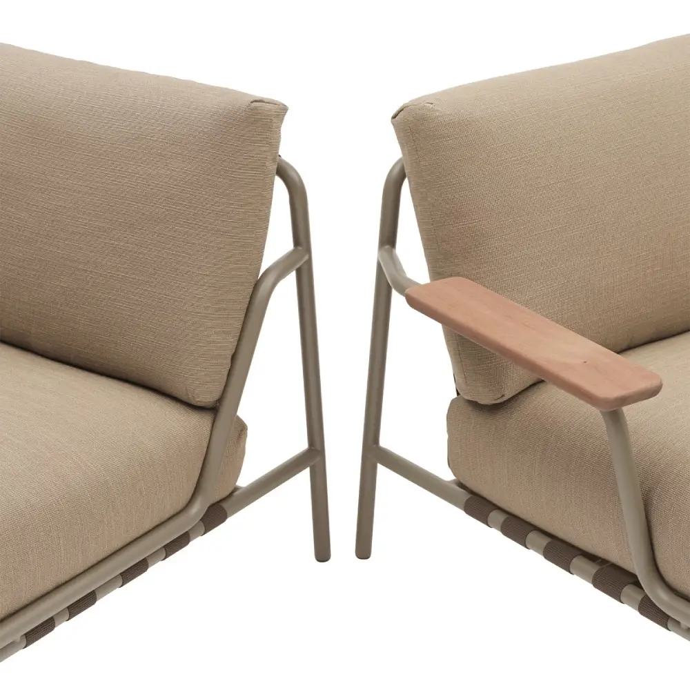 Lounge Lenestol Settle Ribbed Weave 5/Taupe