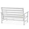 sofa 2-personers aluminium hvid 