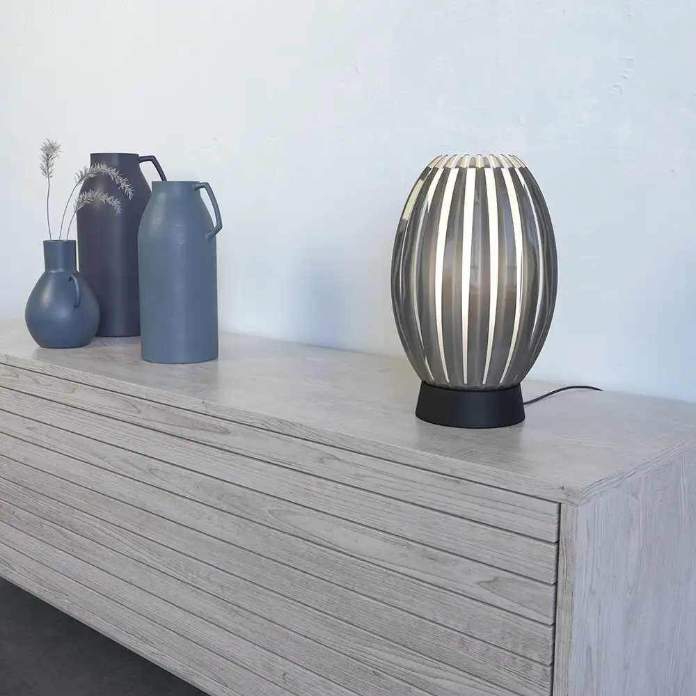 Tentacle bordlampe M Svart/Røyk E27