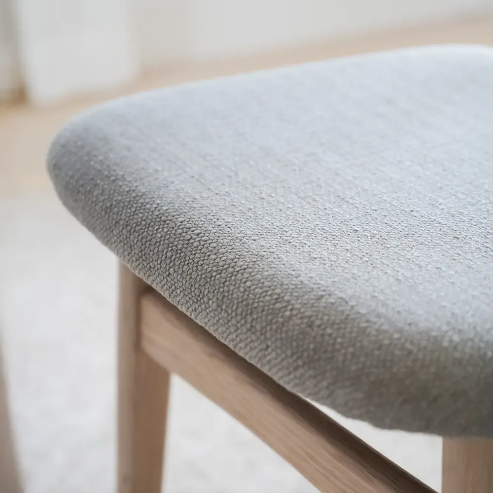 Rodham stol hvitpigmenterad eik/gråbeige