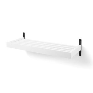 Nadja Skohylle 80 cm veggmontert Hvitlakkert bjørk/mattsvart stål