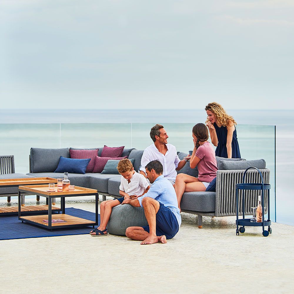 Link Ornamental pute 52X32 Blå