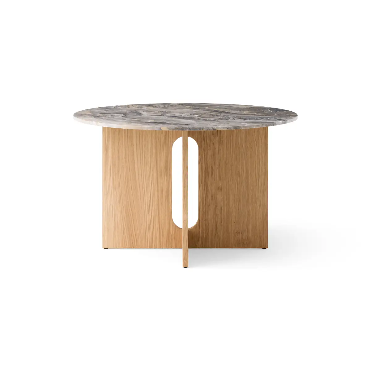 Androgyne spisebord - eik/marmor grå galakse - Ø120 cm