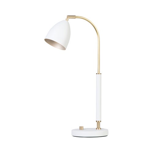 Deluxe bordlampe hvit/messing Mr16 inkl. lyskilde