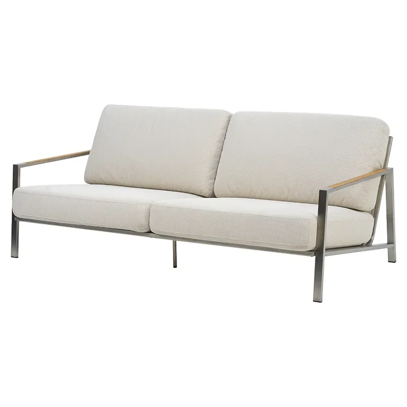 Naos 2,5-seters sofa  Stainless steel / Dot beige