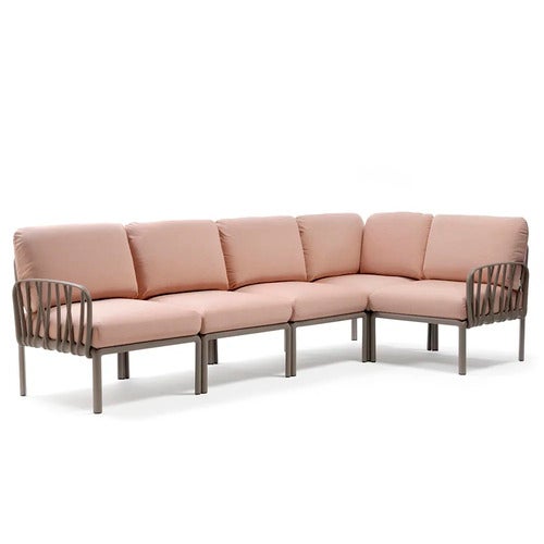 Komodo 5 hjørnesofa Tortora - Rosa Quarzo