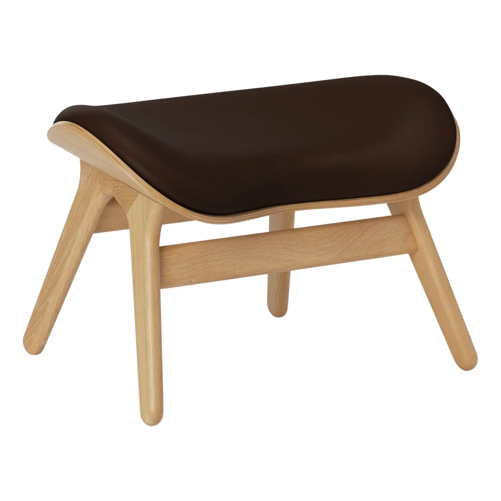 A Conversation Piece Ottoman Fotskammel Oak/Umage Leather Brown