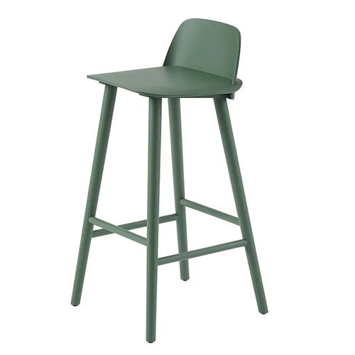 Nerd barstol 75 cm - med fotstøtte i metall - Green