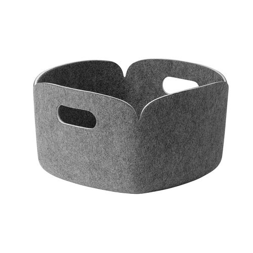 Restore kurv oppbevaringsboks 28 x 28 cm - Gråmelert