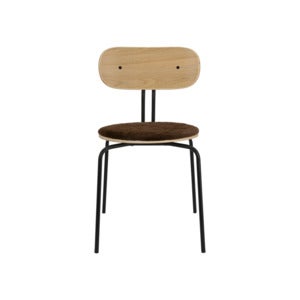 Curious spisestol eik/svart metall Teddy Brown