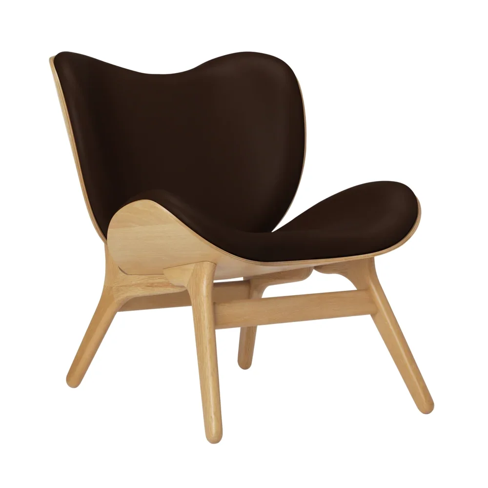 A Conversation Piece Lounge stol Oak/Hope Leather Brown