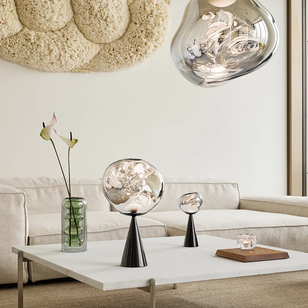 MeltBordlampe Silver LED