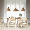 Waterton spisestol med armlener eik/beige stoff