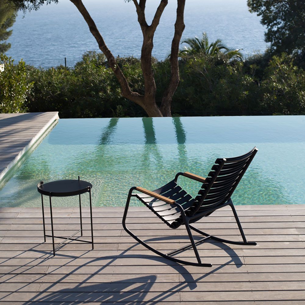 Edge sidebord 62 cm svart stål