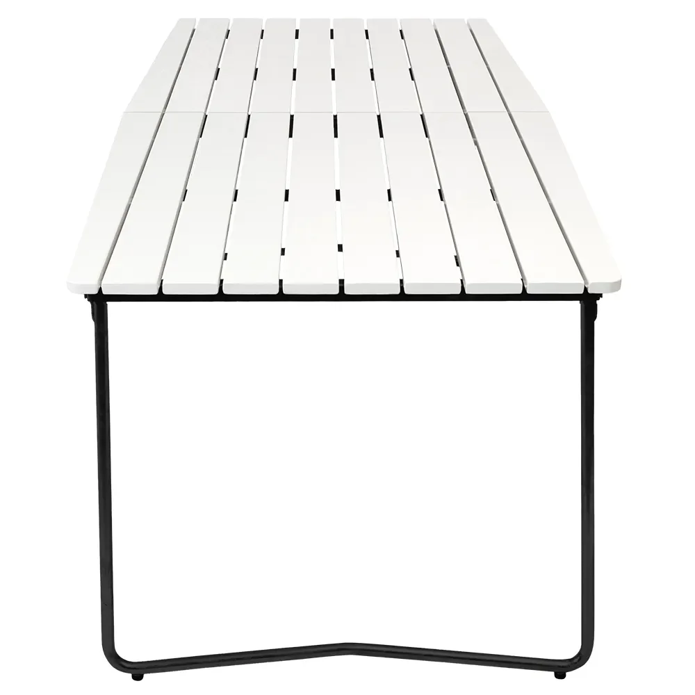 Spisebord B31 230 Hvitlakkert eik / svart understell