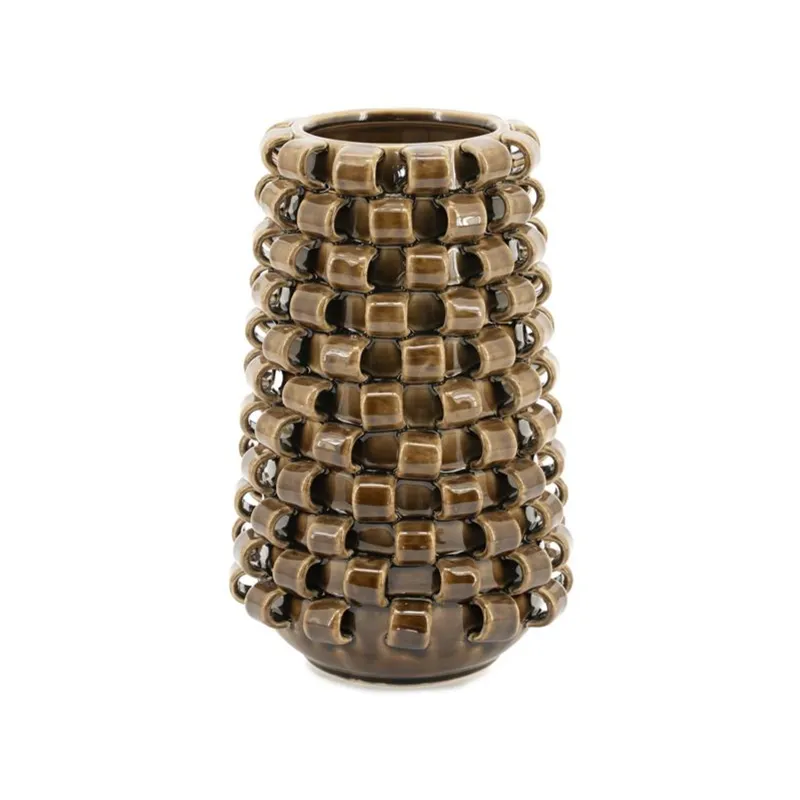Vase Loopa 2 - brown 19,2x19,2x31,5 cm